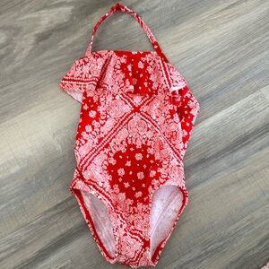 Bandana print bathing suit for baby girl
